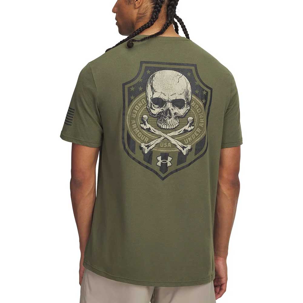 Under Armour Camisa Manga Corta Freedom Skull - Green