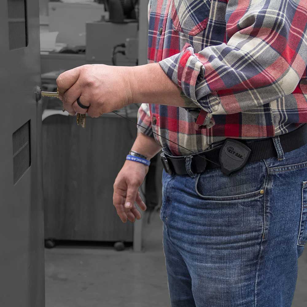 Key-Bak SUPER48 Plus Llavero retráctil ambidiestro - Heavy Duty 48"