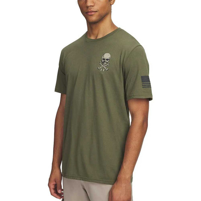 Under Armour Camisa Manga Corta Freedom Skull - Verde